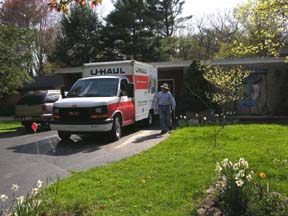 Jimmy and the U-Haul truck at home.©Susan Shie 2006