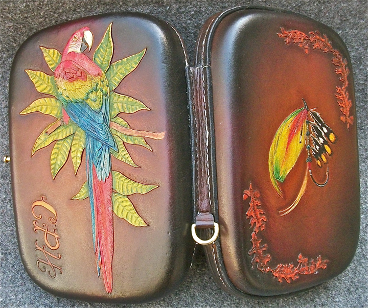 James Acord Leather: Catalog: Fly Cases: fly fishing, equipment cases, custom  order, Salmon flies, Steelhead flies, trout flies, wet flies, dry flies,  trout
