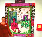 Marykay Yannotti and her quilt.