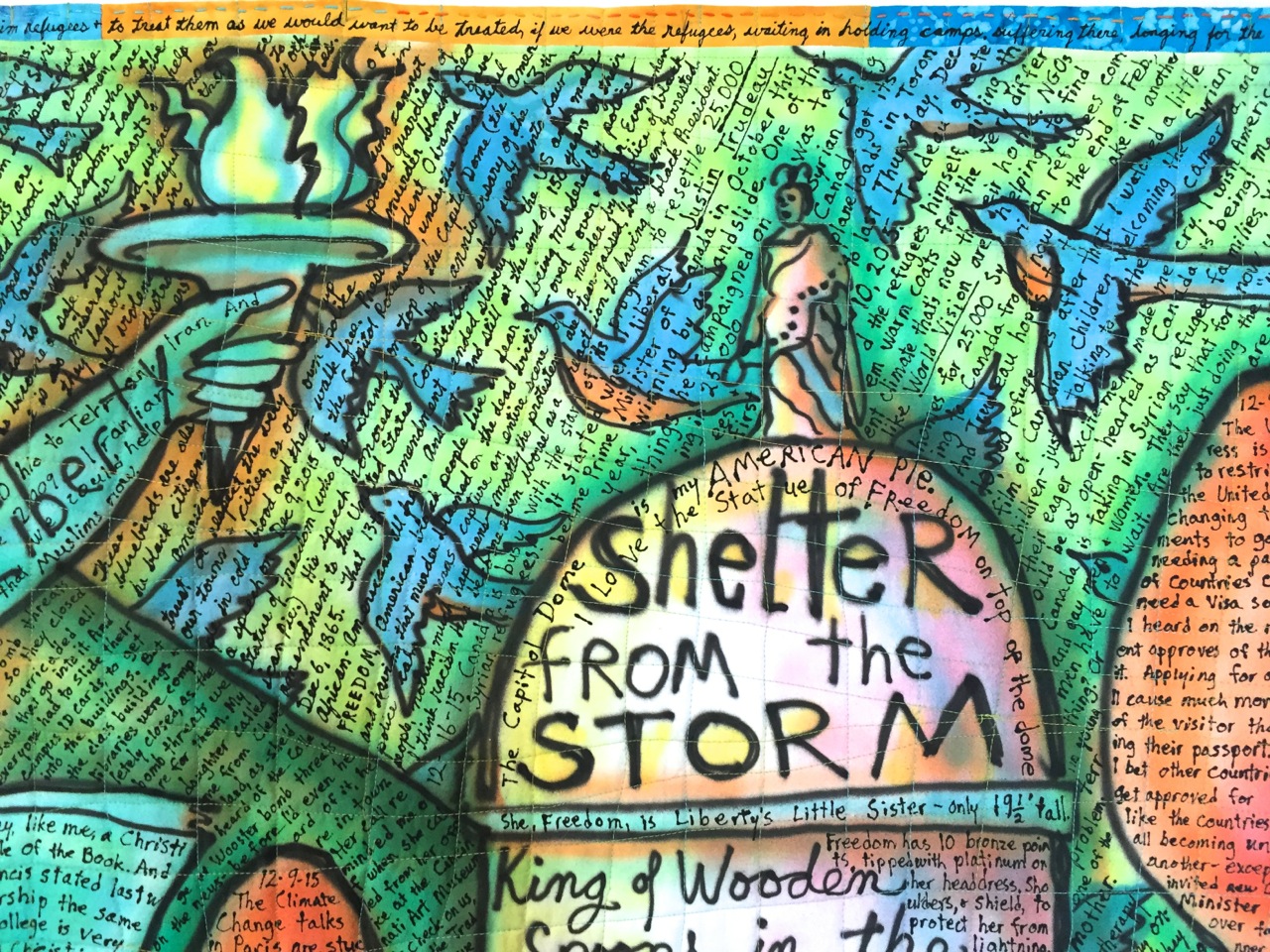 Shelter from the Storm detail.  ©Susan Shie 2016.