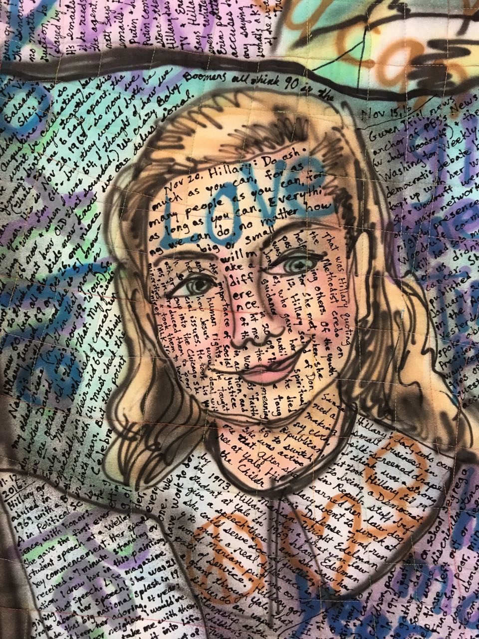 Hillary.  detail.  ©Susan Shie 2017