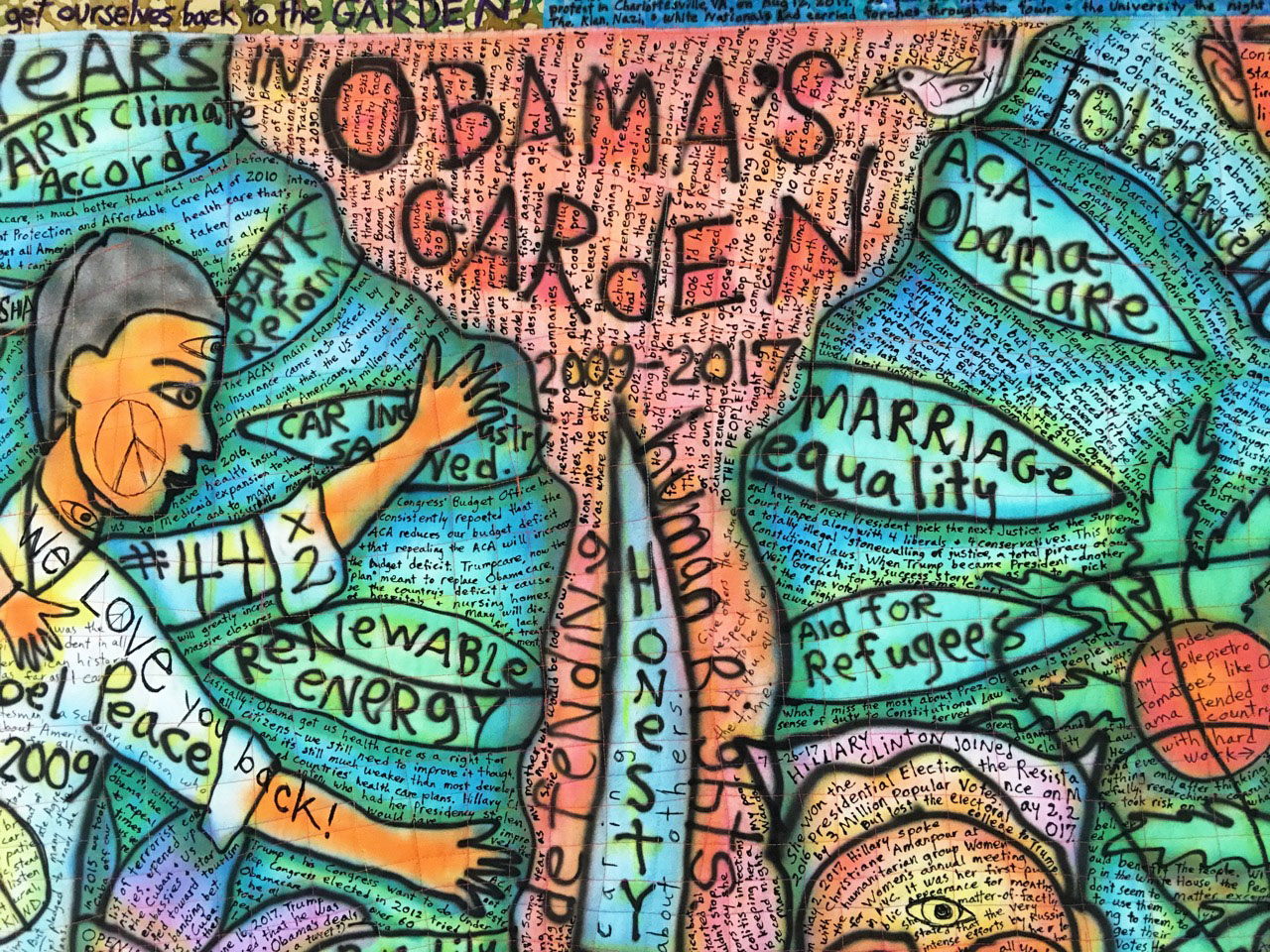 Obama's Garden. detail.  ©Susan Shie 2017.