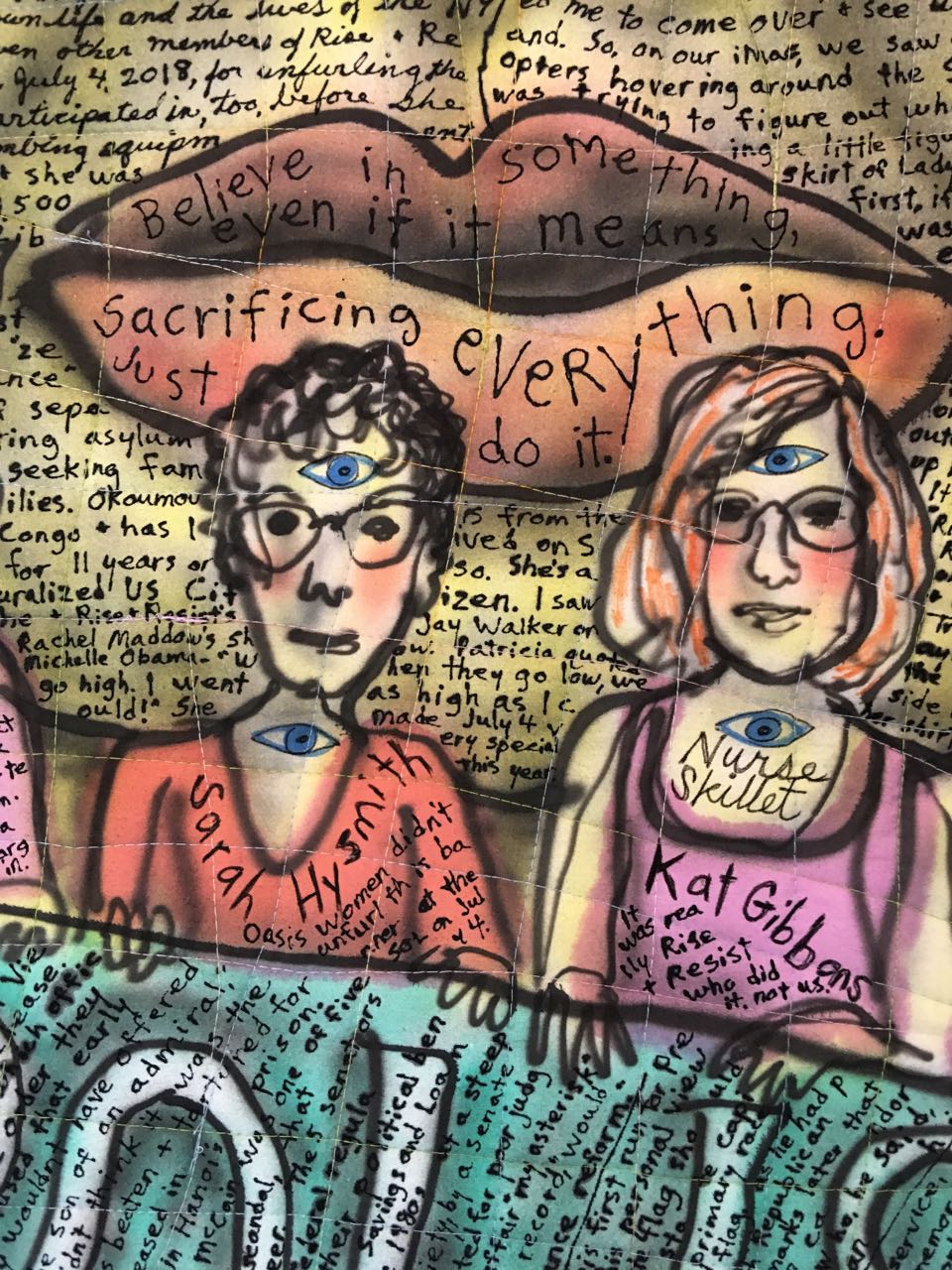 Daily News. detail.  ©Susan Shie 2018.