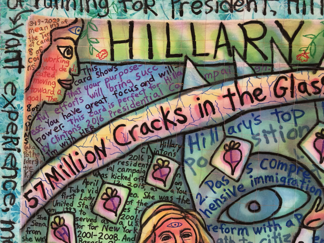 "Hillary 2016 Herstory." ©Susan Shie 2020.  detail 1.