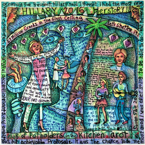 "Hillary 2016 Herstory" full view, small.  ©Susan Shie 2020
