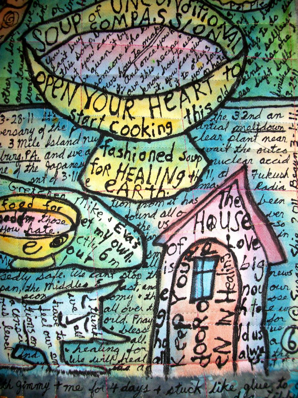 Healing Songs for the Earth #6. detail view. ©Susan Shie 2011-13