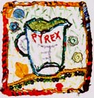 Pyrex Cup.  Mixed media. Susan Shie 2000.