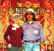 Us with our piece at Quilt National '01. ©Susan Shie 2001.
