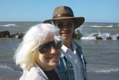 Jimmy and me at Lake Erie.Susan Shie 2002.