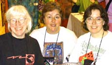 Me, Rita, and Andi at the bazaar. Susan Shie 2002.