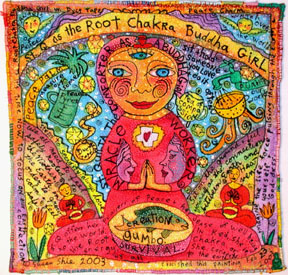 Root Chakra Peace Buddha Girl.©Susan Shie 2004.