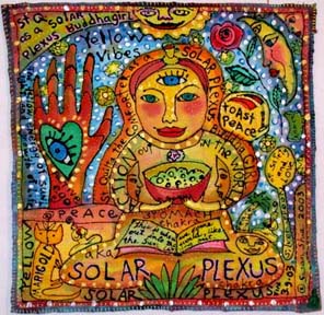 Solar Plexus Chakra Peace Buddha Girl.©Susan Shie 2004.