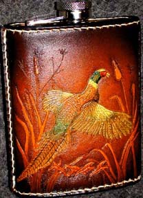 Pheasant flask made by Jimmy Acord.©James Acord 2005.