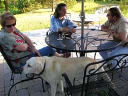 Pat, Jimmy, and Floyd lounging. Susan Shie 2005.