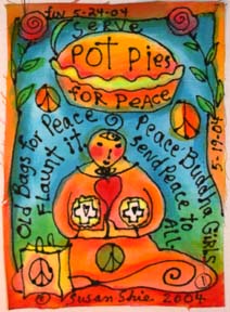 Pot Pies for Peace #1.©Susan Shie 2004.