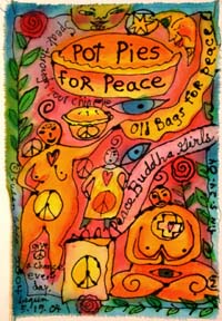 Pot Pies for Peace #2.©Susan Shie 2004.